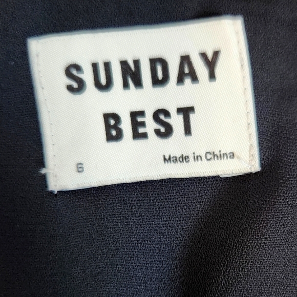 Aritzia Sunday Best Tatiana Black Skirt Slit Dark Academia Prep Preppy Size 6 - Picture 10 of 10